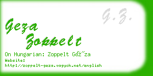 geza zoppelt business card